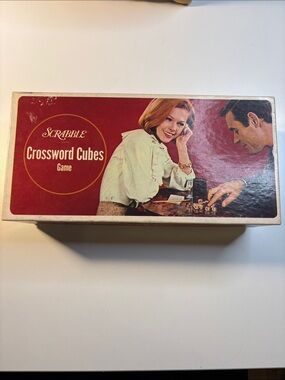 Scrabble Crossword Cubes Game Vintage 1968